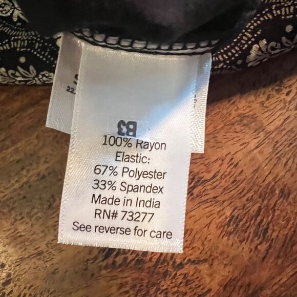 Croft & Barrow Womens Black & White Smocked Midi Dress With 3/4 Sleeves & Pocket - Picture 15 of 15